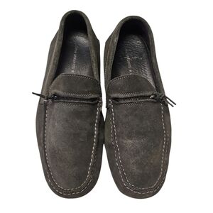 John Varvatos Gray Suede Slip-On Loafers